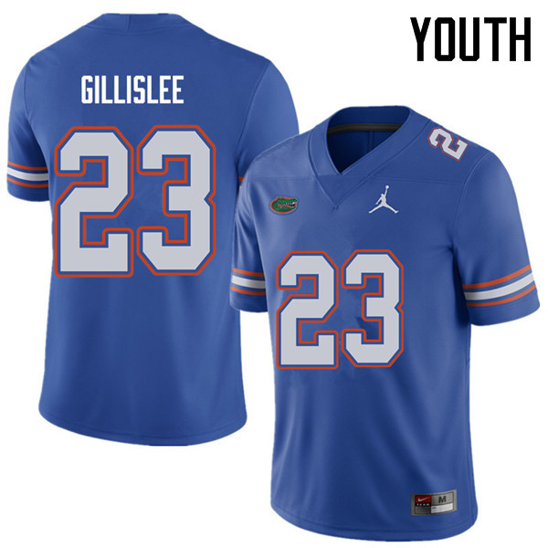 Jordan Brand Youth #23 Mike Gillislee Florida Gators College Football Jerseys Sale-Royal - Click Image to Close